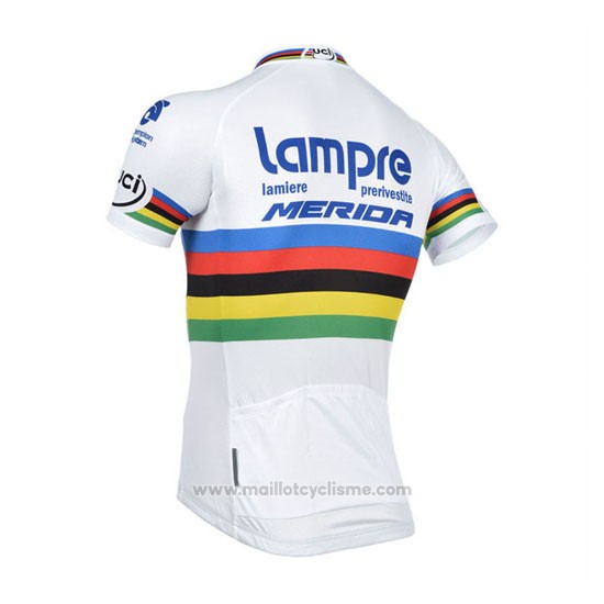 2013 Maillot Cyclisme UCI Monde Champion Lider Lampre Merida Manches Courtes et Cuissard